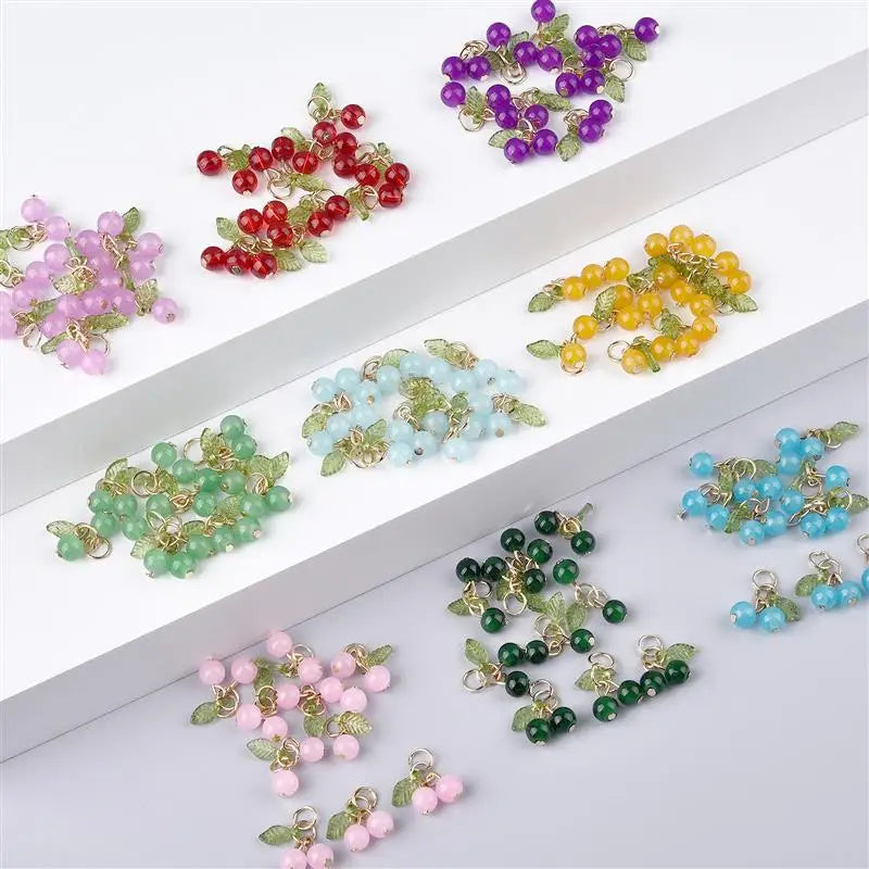 10Pcs/lot Fashion Delicious Red Cherry Keychain Summer Fruit Cherries Pendant Keyring For Women Men Jewelry Bag Accessories Gift Aurexia off