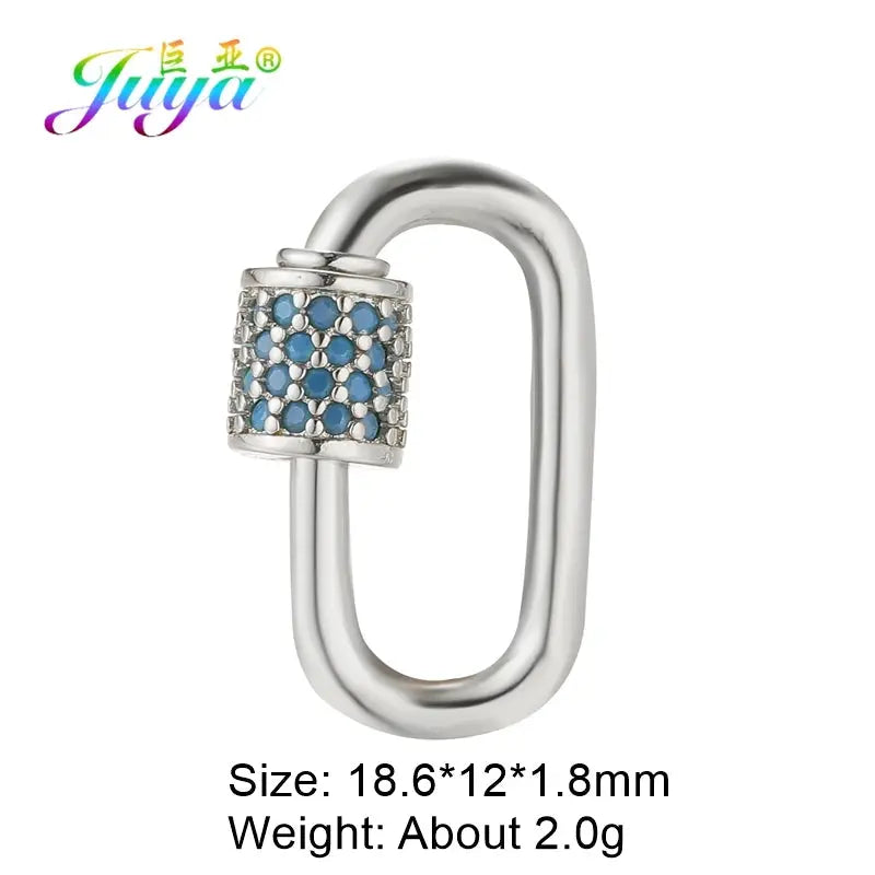 Juya DIY Decoration Carabiner Fastener Spring Lobster Screw Locket Clasps Accessories For Keychain Necklace Making Aurexia off