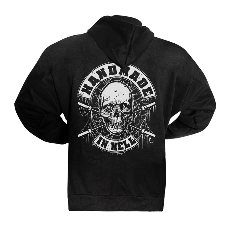 Men's Oversized Hoodie with Skull Design (2020 Collection) Aurexia off