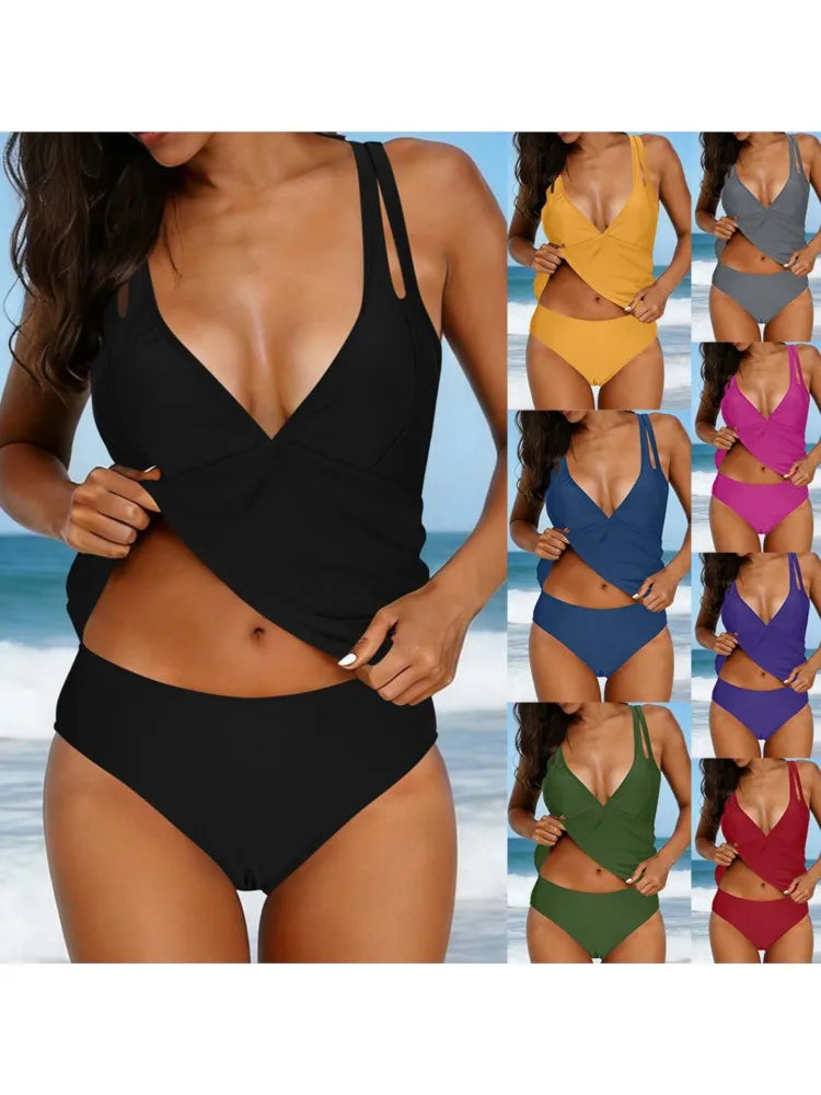 Swimwear Women Swimsuit Sexy Tankini New Push Up Bikinis Set Brazilian Bathing Suit Beachwear Biquini Two Piece Suits 2026 Aurexia off