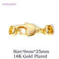 18K Gold Plated Brass Lobster Clasps Connector,Jewellery End Caps Fastener Clasp For DIY Bracelet Jewelry Making Accessories Aurexia off