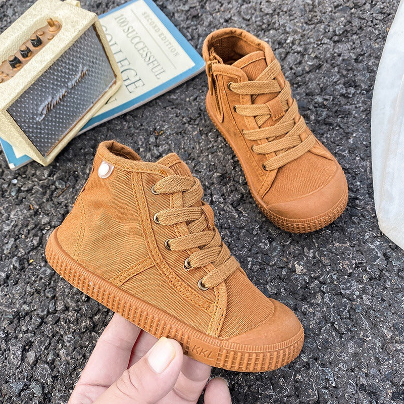Autumn Winter Trendy High-Top Canvas Shoes for Boys Aurexia off