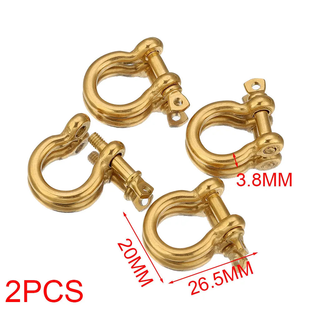 2pcs Stainless Steel Clasps Gold U Shape Screw Shackles Clasp Hook Parts Connectors Bag Necklace for DIY Jewelry Making Supplies Aurexia off