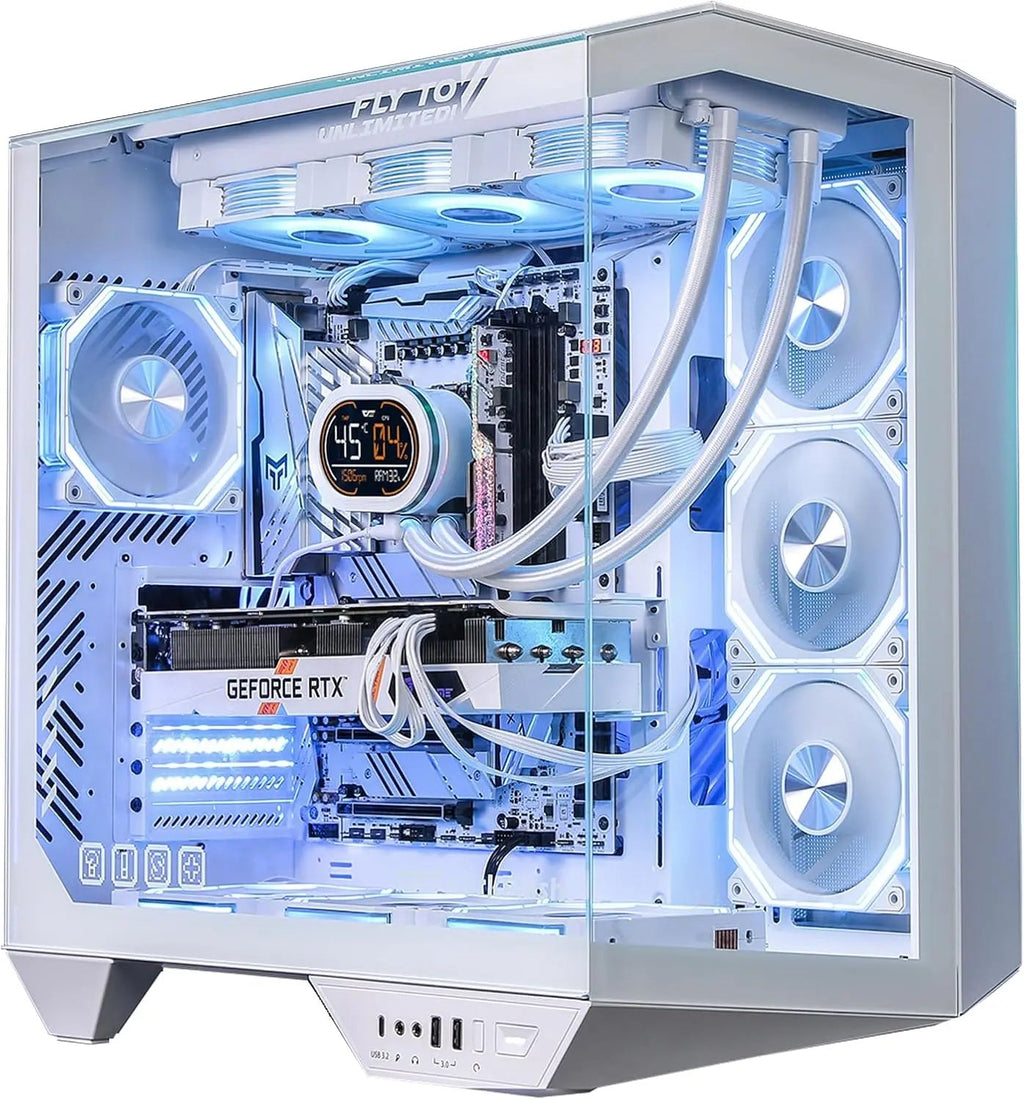 Full-Tower ATX Gaming PC Case with Back Plug-in Motherboard,Supports Up to 2 x 360mm Radiators and RTX 40 Compatibility Aurexia off