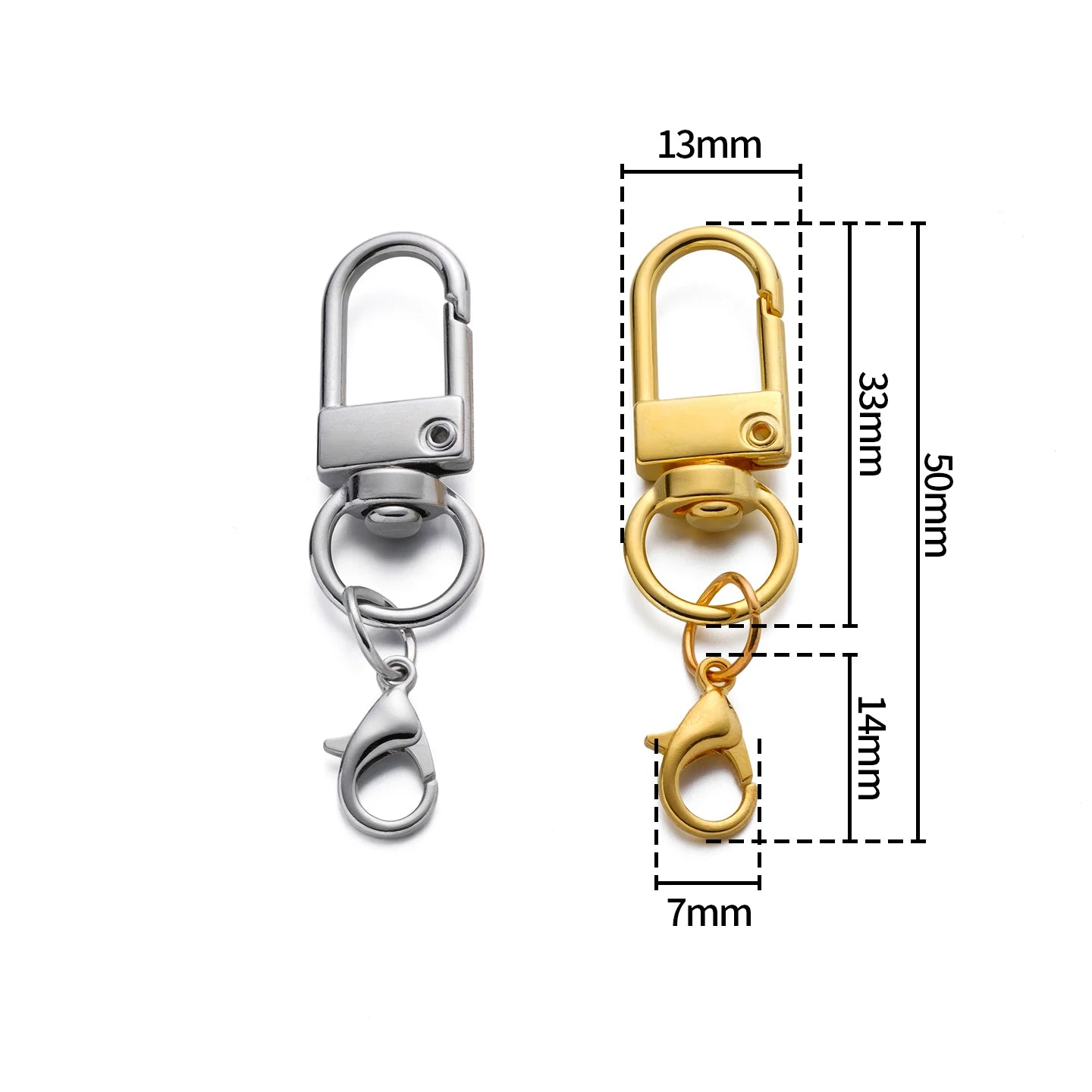 5/10Pcs Alloy Snap Lobster Clasp Hooks with Lobster Clasps Connectors Findings for DIY Key Chain Bags Pendants Supplies Aurexia off