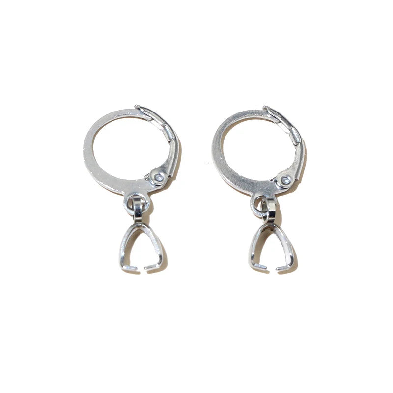 10pcs Earring Hooks Clips with Pinch Clasp for Earrings Stainless Steel Craft DIY Jewelry Making Accessories Findings Aurexia off