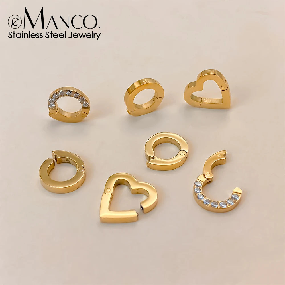 eManco High Quality Stainless Steel 14K PVD Gold Plated Round Skeleton Clasp Head for DIY Bracelet Necklace Jewelry Making Aurexia off