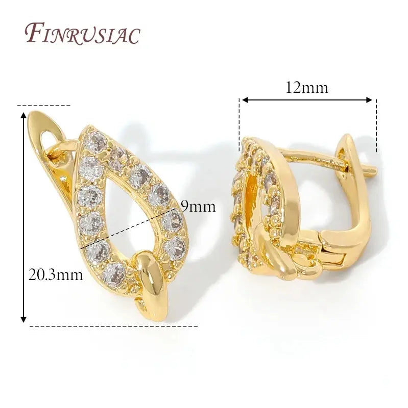 18K Gold Plated,Anti-Allergy Earring Hook Clasps,Supplies For Jewelry,Fasteners Earwires,Earrings Fixtures Accessories Aurexia off