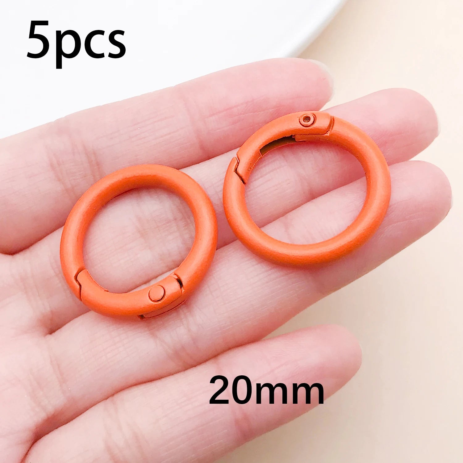 20mm Candy-Colored Spring Clasps, Spring Rings for Keychain Accessories, DIY Findings, Baked Enamel Split Rings, Round Ring Aurexia off