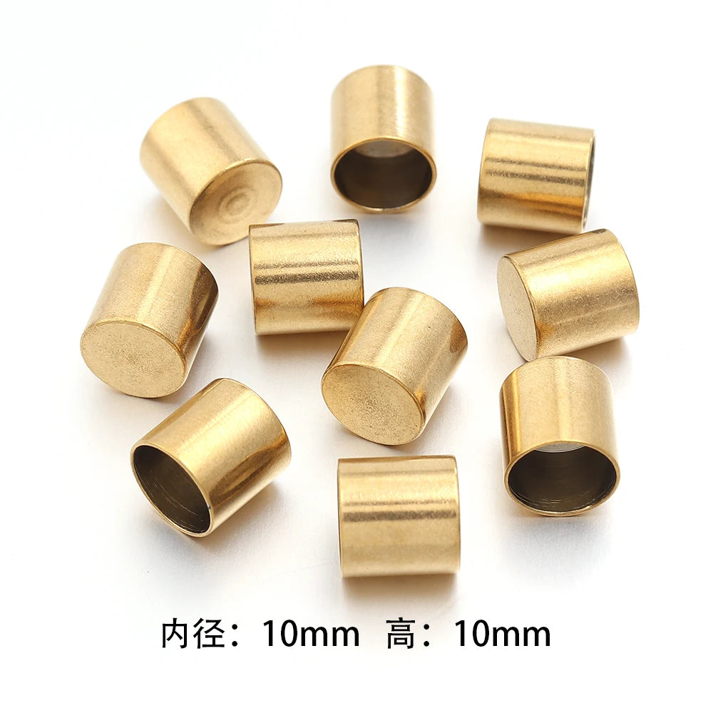 10-20pcs/lot 2-10mm Stainless Steel Leather Cord Clasp Crimp End Caps For Necklace Bracelet Connectors Jewelry Making Supplies Aurexia off