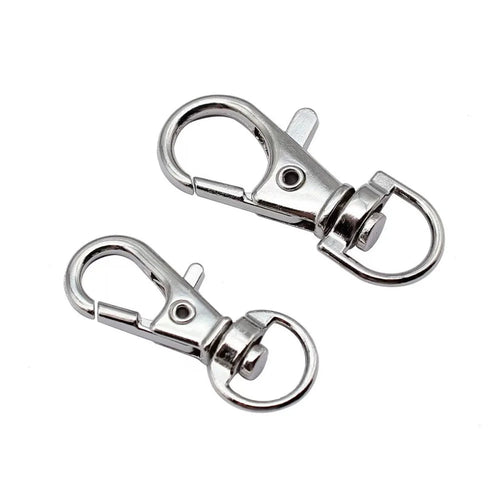 10Pcs Multi-size Alloy Swivel Lobster Clasp Hooks Carabiner Keychain Belt Buckle Accessory For DIY Crafts Jewelry Lanyard Chain Aurexia off