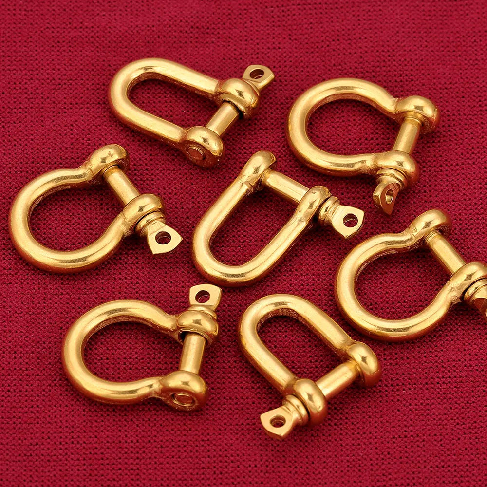 2pcs Stainless Steel Clasps Gold U Shape Screw Shackles Clasp Hook Parts Connectors Bag Necklace for DIY Jewelry Making Supplies Aurexia off