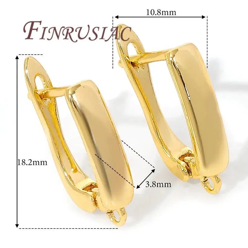 18K Gold Plated Earwires Earrings Fixtures Basic Fasteners For Earrings,Anti-Allergy Earring Hooks Clasps Jewelry Accessories Aurexia off