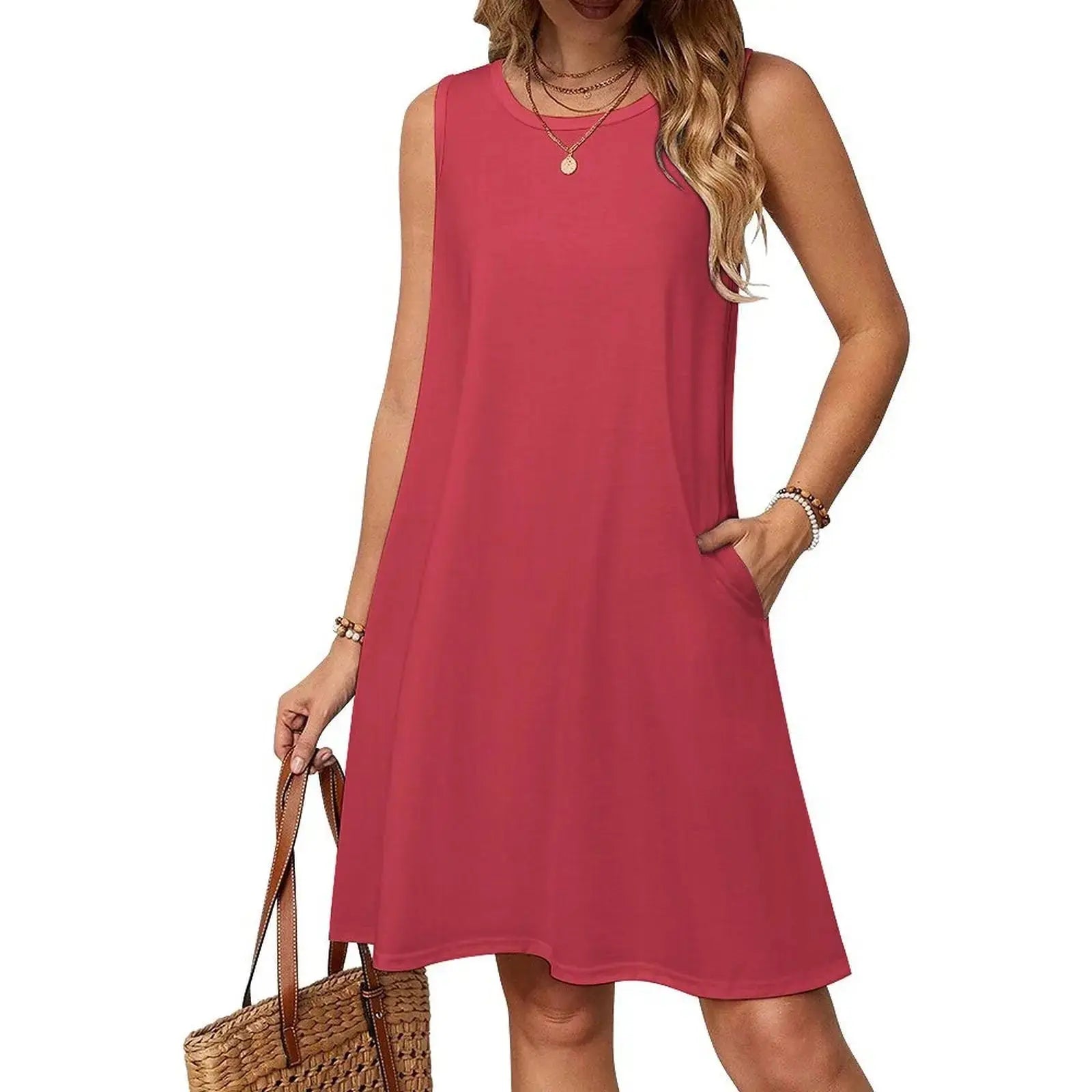 Paprika Floral Smock Dress For Women Spring Summer Casual Dress For Party Colour Color Colors Chromatic Colored Female Clothing Aurexia off