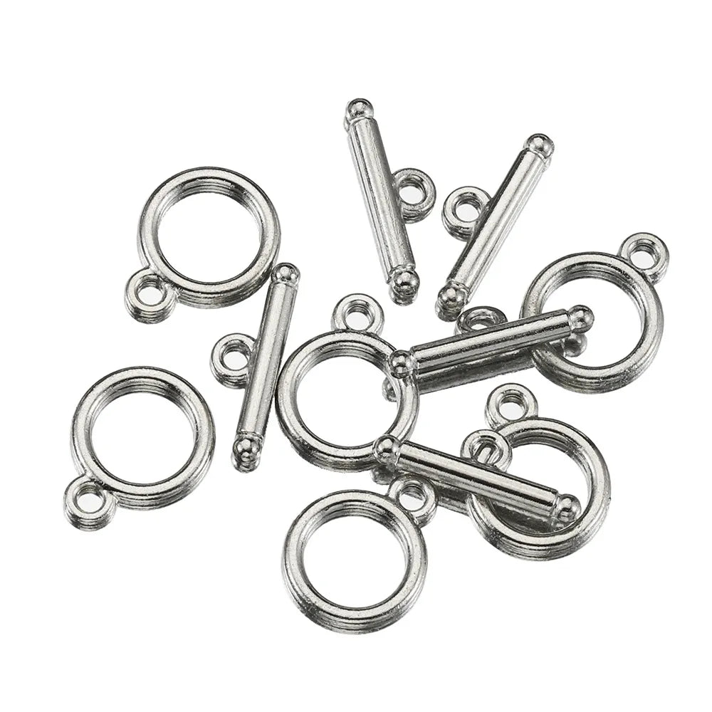10Sets/lot Metal OT Clasps Connectors for Bracelet Necklace DIY Toggle Clasps Buckle Jewelry Making Supplies Connector Aurexia off