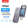 JEYI Direct-attach M.2 NVMe Enclosure, USB-A Plug USB 3.2 10Gbps In-line Aluminum 2242 2280 SSD Case With Magnet Protective Case Aurexia off
