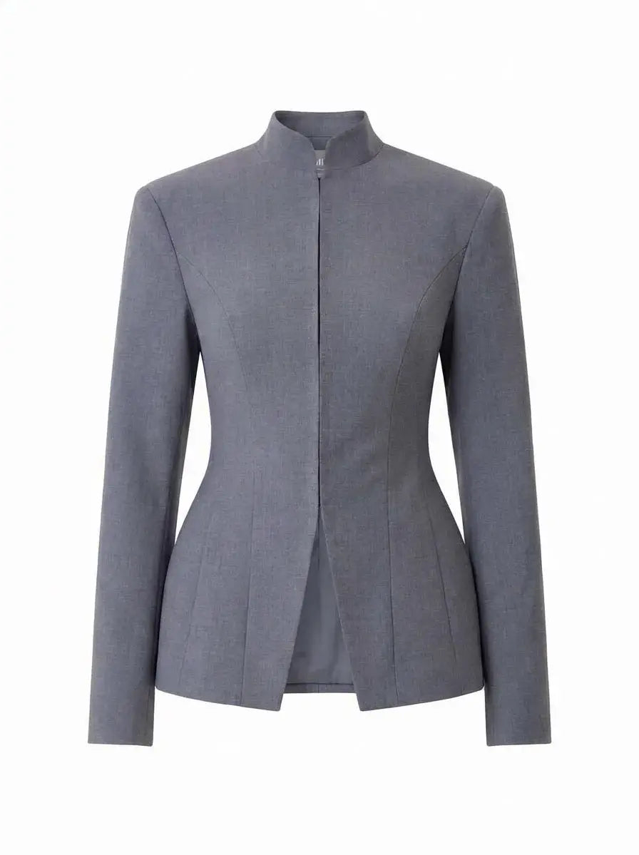 LIMO Minimalist Cape Jacket •2026 Trendy • Stand Collar • Cape Overlay • Tailored Silhouette  • Sophisticated Women’s Wear Aurexia off
