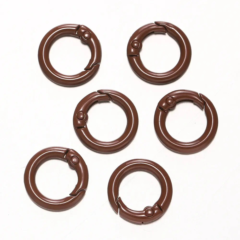 2/5pcs/Lots Metal Round Spring Clasp Colored Carabiner Keychain Clips Hook for DIY Jewelry Buckles Keychains Supplies Aurexia off