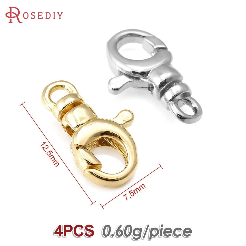 18K Gold Color Brass Rotatable Lobster Clasps Connect Clasps Jewelry Necklaces Bracelets Making Diy Findings Accessories Aurexia off