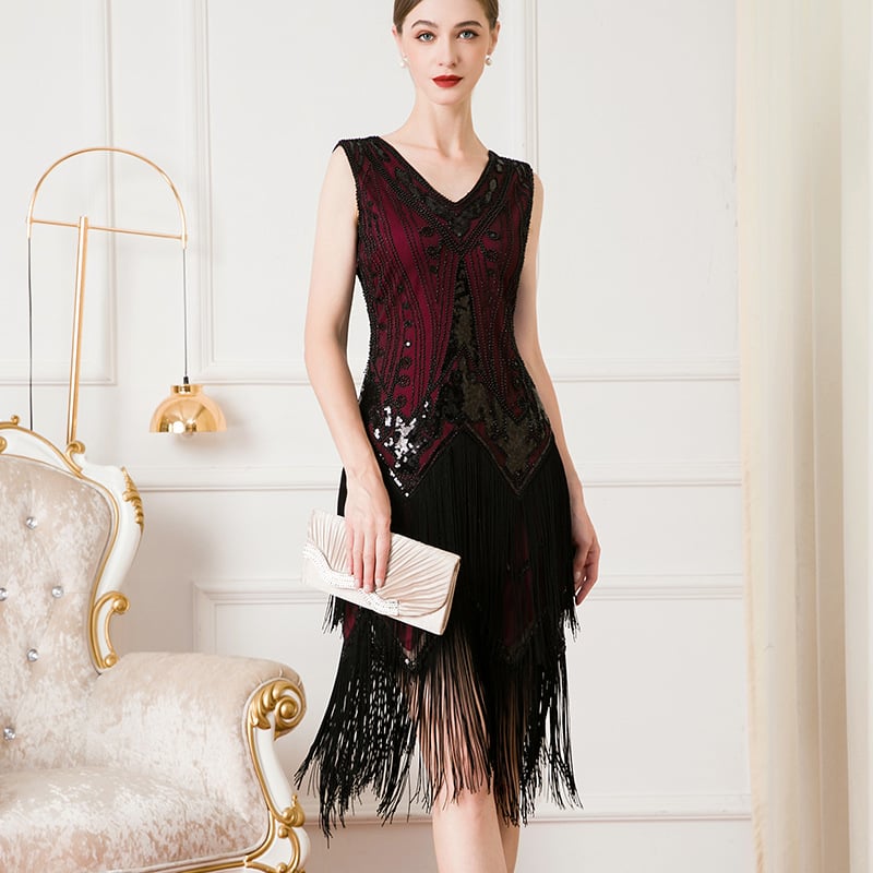 Glam Sequin V-Neck Ball Dress Aurexia off