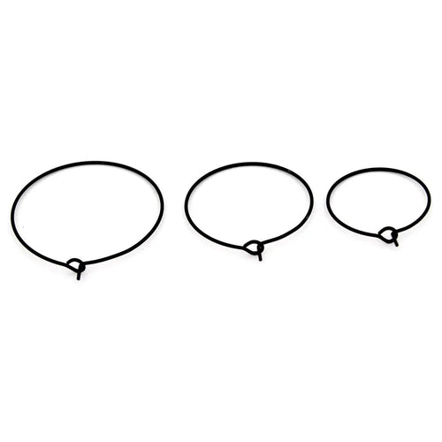 20Pcs 20mm 25mm 30mm Stainless Steel Black Circle Earwire Hoops Loop Earrings for DIY Dangle Earring Jewelry Making Supplies Aurexia off