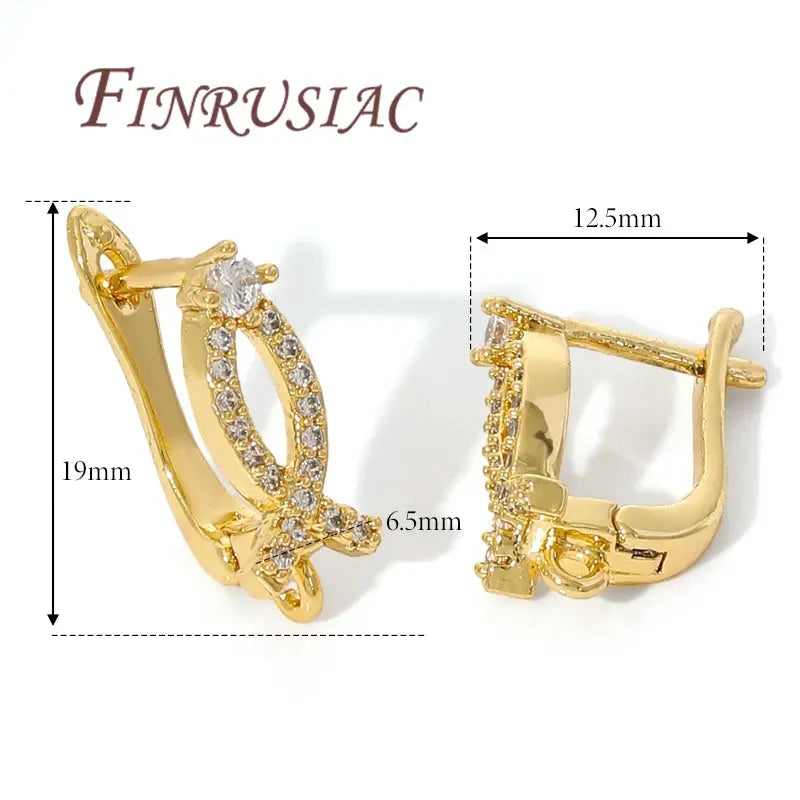 18K Gold Plated,Anti-Allergy Earring Hook Clasps,Supplies For Jewelry,Fasteners Earwires,Earrings Fixtures Accessories Aurexia off