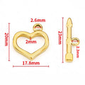 2 Sets Stainless Steel OT Clasp Heart Toggle Clasps Buckle Connector for Necklaces Bracelets Hook DIY Jewelry Making Accessories Aurexia off