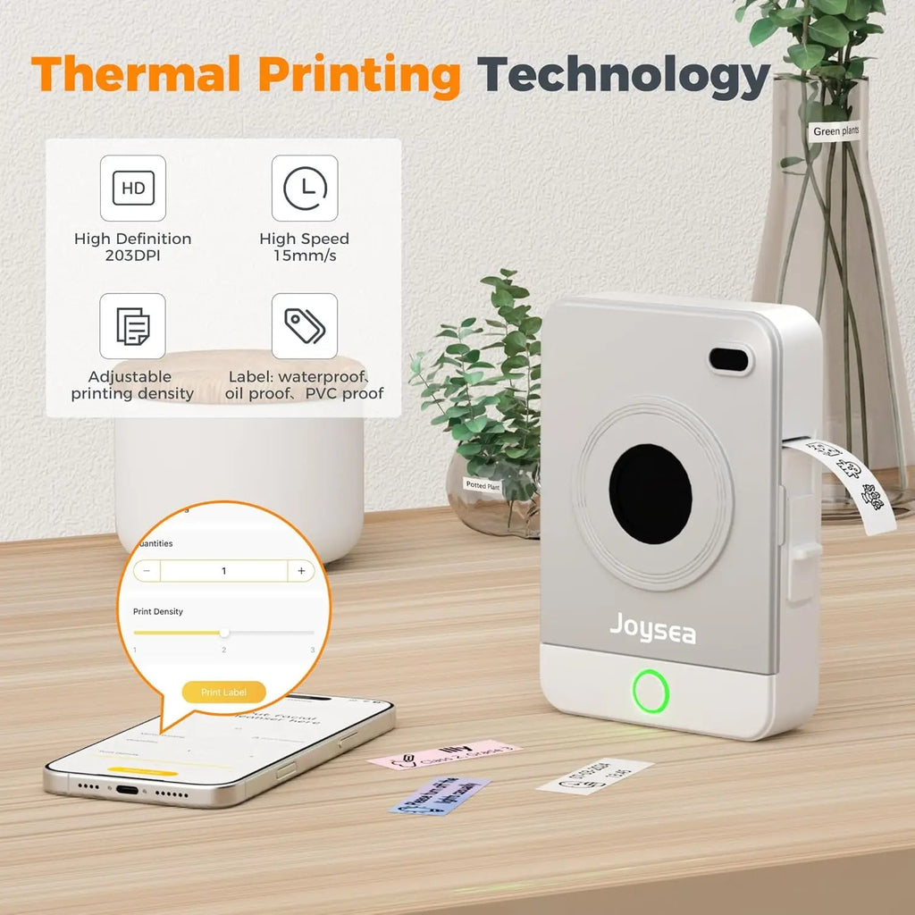 Label Maker Machine with Tape, Wireless Small Label Maker Bluetooth with Multiple Templates for Home School Aurexia off