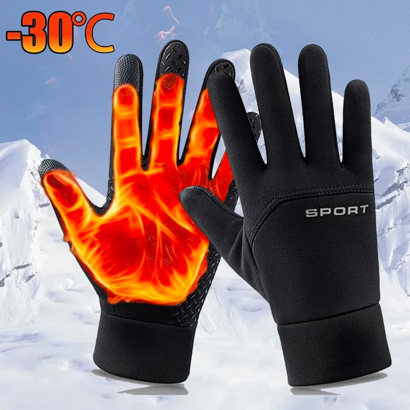 Winter Warm Gloves Touch Screen Windproof Cold-proof Cycling Gloves , Men's Women's Running, Hiking Skiing Gloves Aurexia off