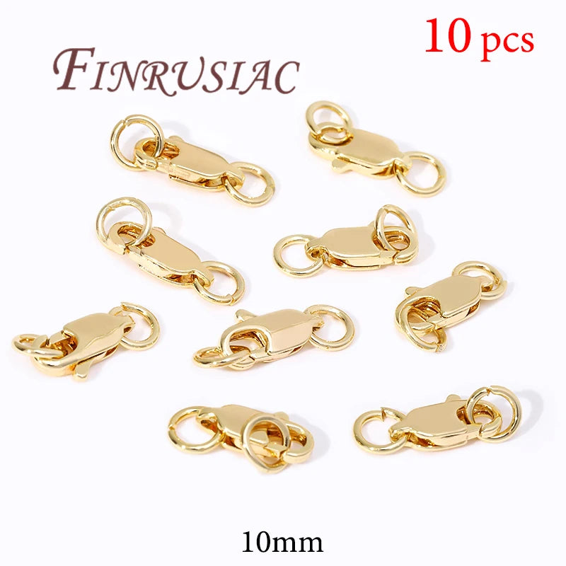 18K Gold Plated Lobster Clasps For Bracelets,Spring Clasps For Jewelry,DIY Jewelry Making Supplies,Connectors Clasp Accessories Aurexia off