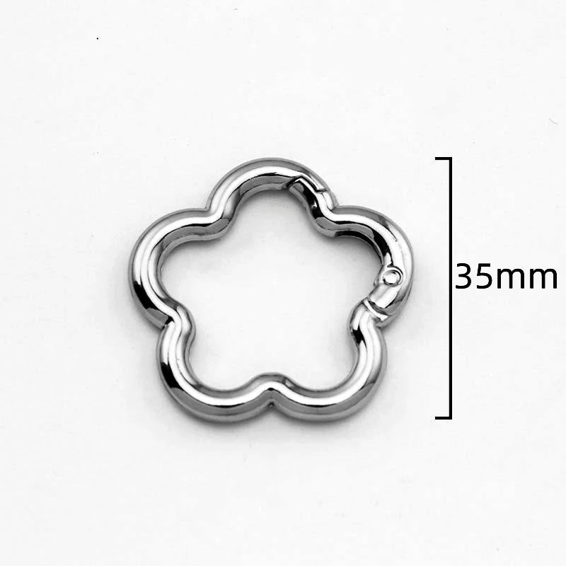 5pcs Flower Metal Lobster Claw Clasps Swivel Lanyards Trigger Snap Hooks Strap Connector for Bag Key Chains Rings Jewelry Making Aurexia off
