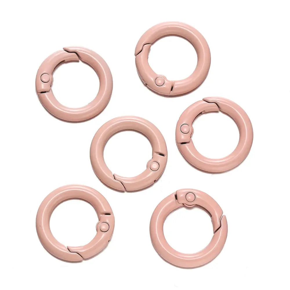 2/5pcs/Lots Metal Round Spring Clasp Colored Carabiner Keychain Clips Hook for DIY Jewelry Buckles Keychains Supplies Aurexia off