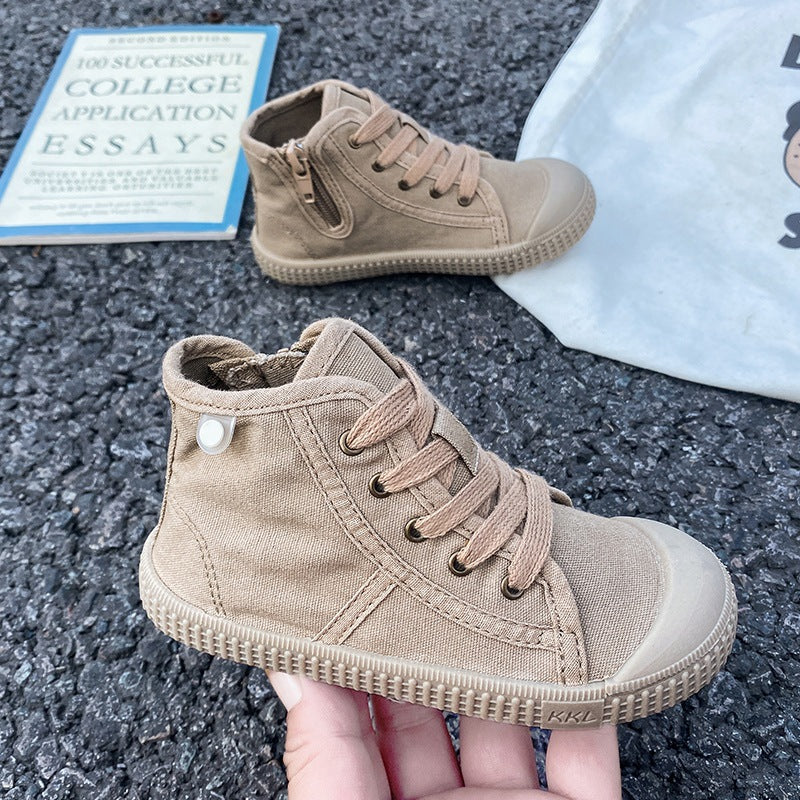 Autumn Winter Trendy High-Top Canvas Shoes for Boys Aurexia off