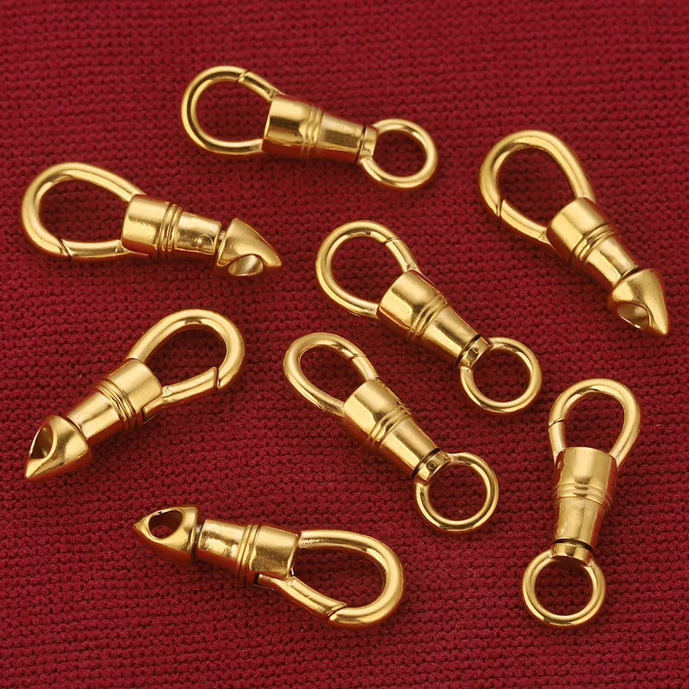 2pcs/lot Stainless Steel Bag Key Chain Hook Clasps Lobster Clasp Hooks Connectors for DIY Jewelry Making Supplies Accessories Aurexia off