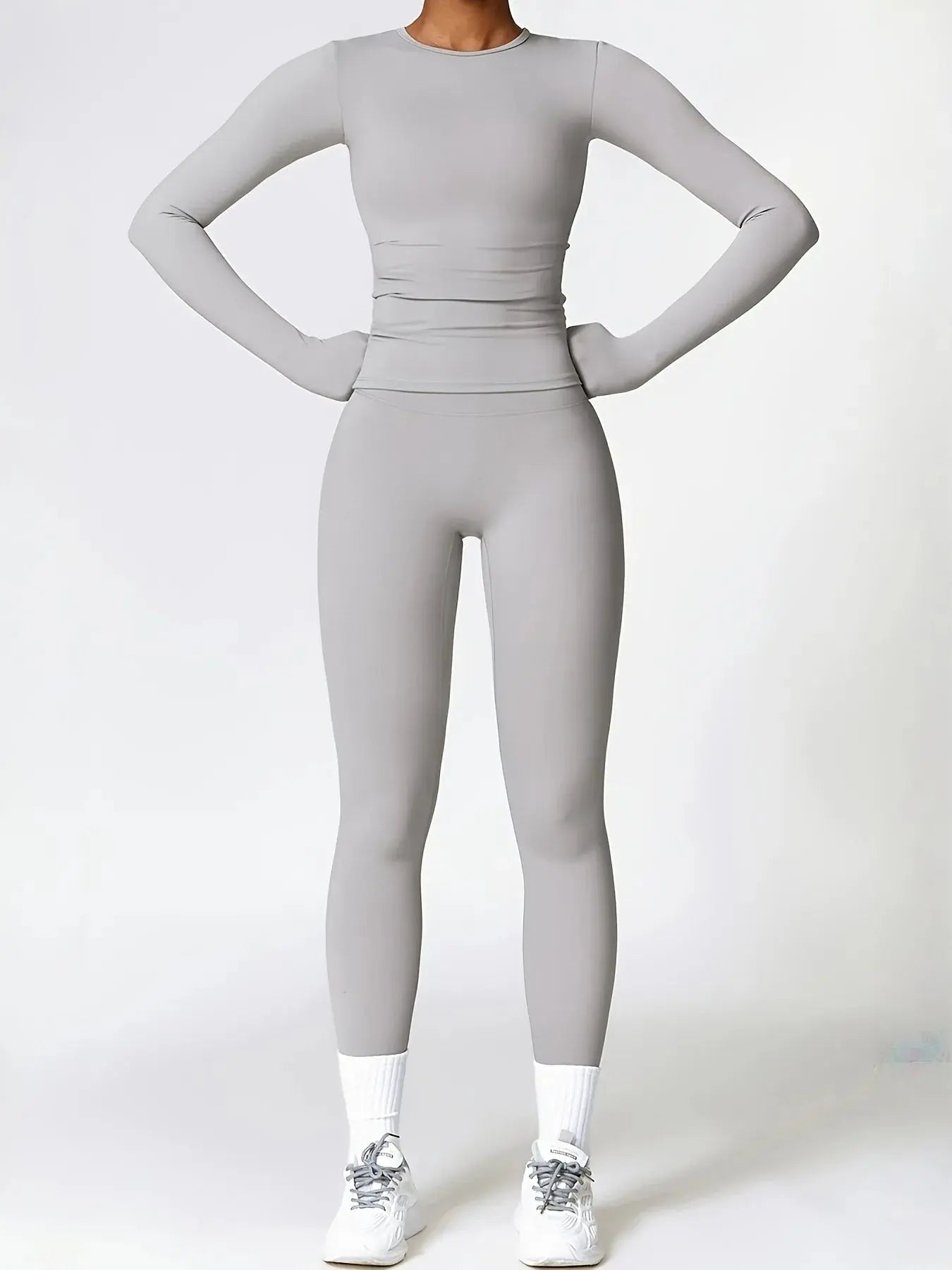 Tight-fitting yoga suit slim long-sleeved outdoor running sports fitness clothing autumn and winter sports women's Pilates Aurexia off