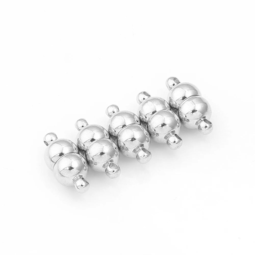 5pcs/lot Strong Magnetic Clasps Copper Plated Magnet End Clasp Connectors For Jewelry Making DIY Leather Cord Bracelets Necklace Aurexia off