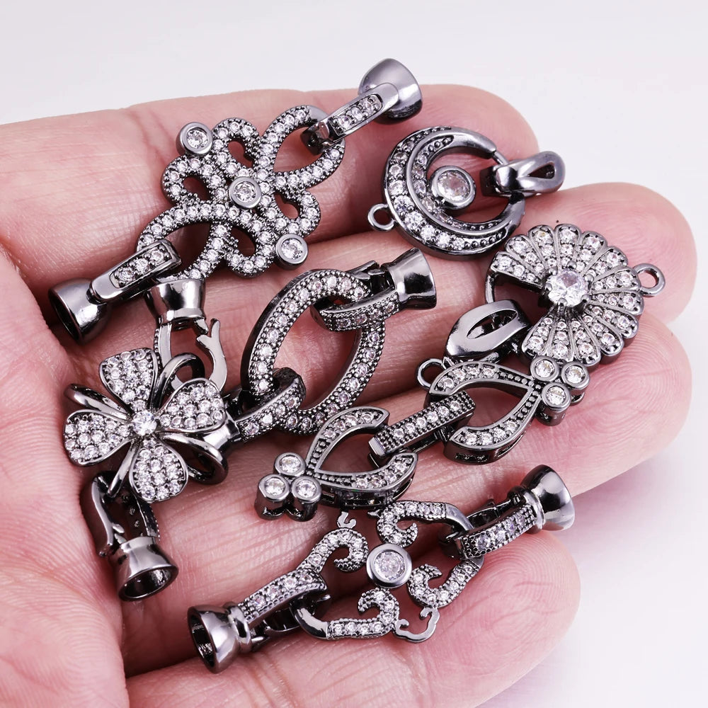 Juya Creative Copper Fasteners Connector Decoration Locks Clasps Accessories For DIY Needlework Beads Gems Pearls Jewlery Making Aurexia off