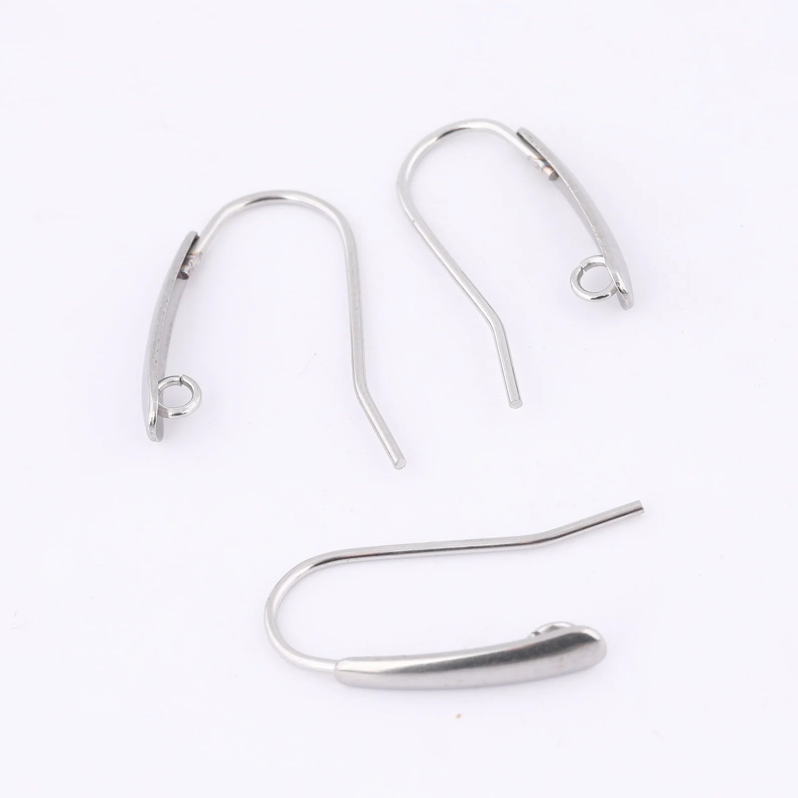40pcs Stainless Steel Earring Hooks Findings With Loop Diy Ear Wire Clasps For Jewelry Making Supplies 12x21mm Aurexia off