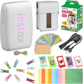 Smartphone Printer Bundle with 20 Sheets, Album, Desk Frames & Stickers in Clay White Aurexia off