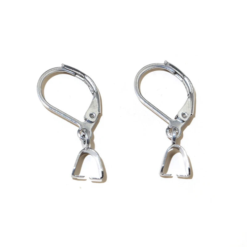 10pcs Earring Hooks Clips with Pinch Clasp for Earrings Stainless Steel Craft DIY Jewelry Making Accessories Findings Aurexia off