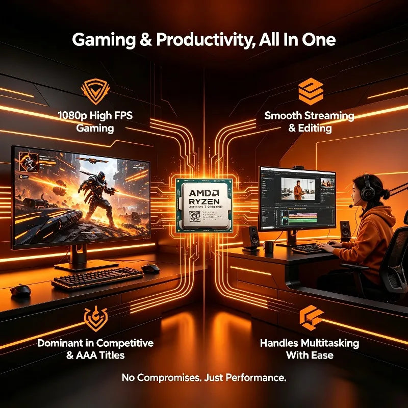 AMD Ryzen 7 9800X3D 8-Core 16-Thread Zen5 4nm 4.7GHz 5.2GHz AM5 104MB 3D V-Cache 120W DDR5 Gaming Desktop CPU Processor Aurexia off