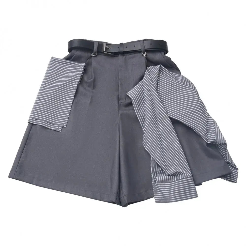 Neutral Design Vest Hooded Jacket Apricot Gray Casual Suit Summer Daily Versatile Casual Hooded Short-sleeved Jacket Shorts Suit Aurexia off