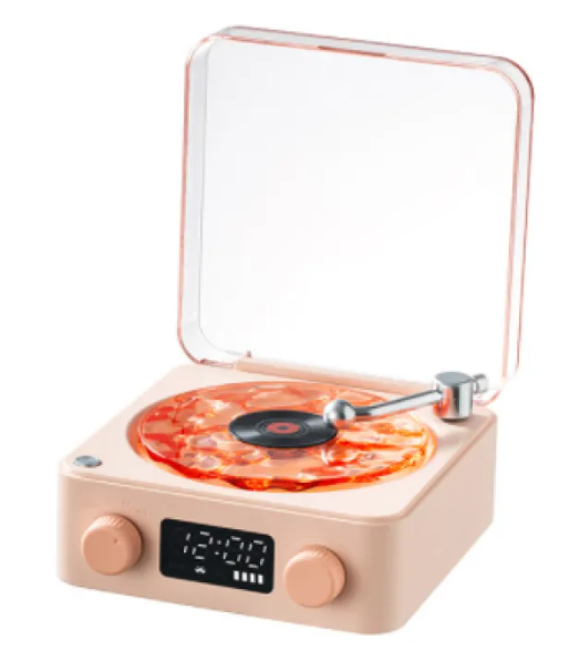 Bluetooth Retro Turntable Speaker with RGB Lights Aurexia off