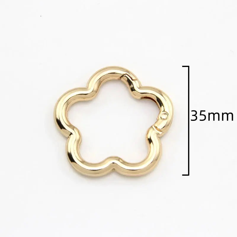 5pcs Flower Snap Hook Trigger Clips Buckles For Keychain Lobster Lobster Clasp Hooks for Necklace Key Ring Clasp Jewelry Supply Aurexia off