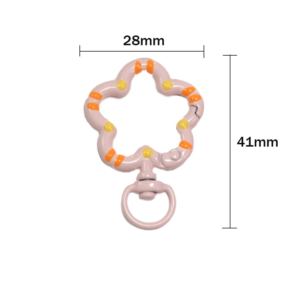 5pcs Flower Metal Lobster Claw Clasps Swivel Lanyards Trigger Snap Hooks Strap Connector for Bag Key Chains Rings Jewelry Making Aurexia off