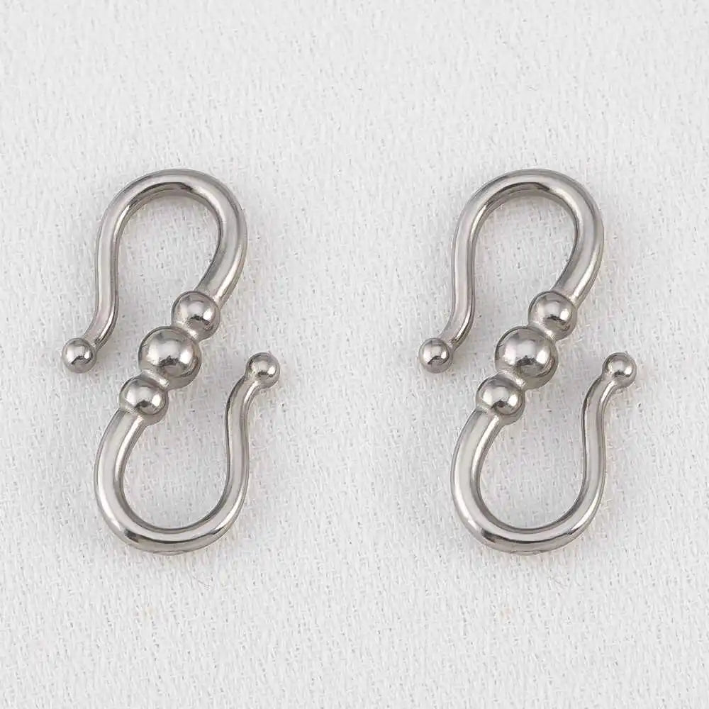 2pcs Stainless Steel Gold Plated Hand-Shape Boat Anchor S-shaped Connection Buckle for DIY Bracelet Clasps Jewelry Accessories Aurexia off