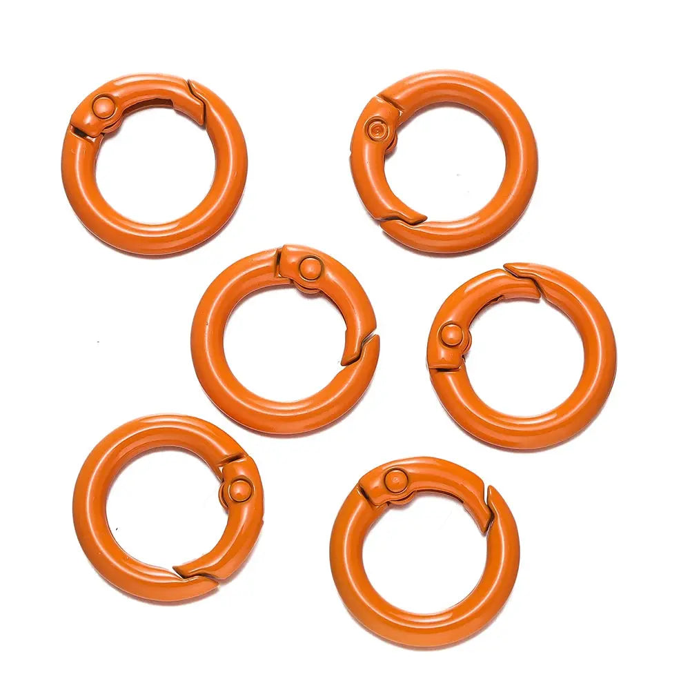 2/5pcs/Lots Metal Round Spring Clasp Colored Carabiner Keychain Clips Hook for DIY Jewelry Buckles Keychains Supplies Aurexia off
