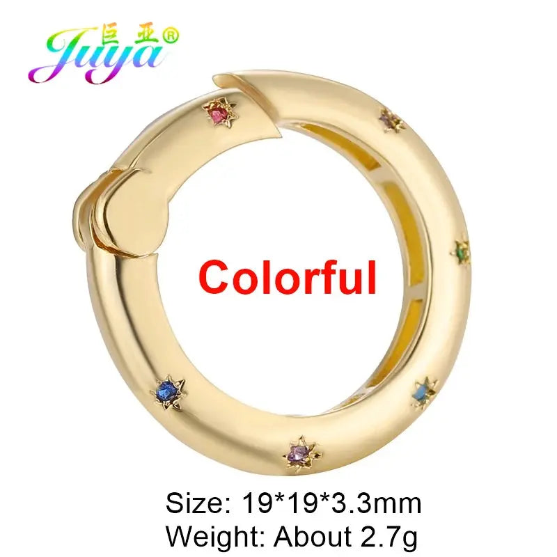 Juya DIY Decoration Carabiner Fastener Spring Lobster Screw Locket Clasps Accessories For Keychain Necklace Making Aurexia off