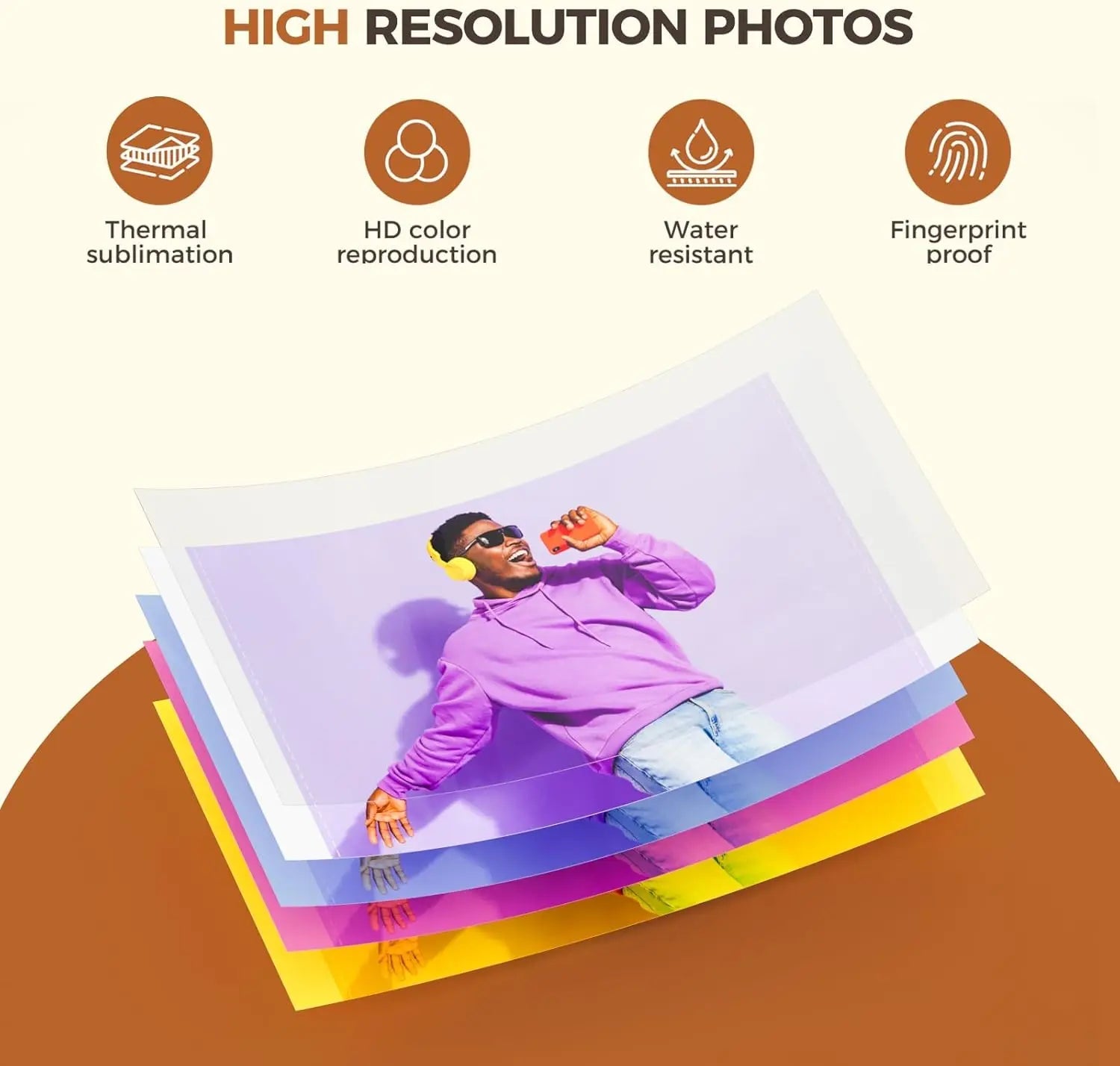 Portable 4x6 Photo Printer with 108 Sheets & 2 Ribbons, Compatible iPhone Android, Thermal Sublimation Mini Picture Printer Aurexia off