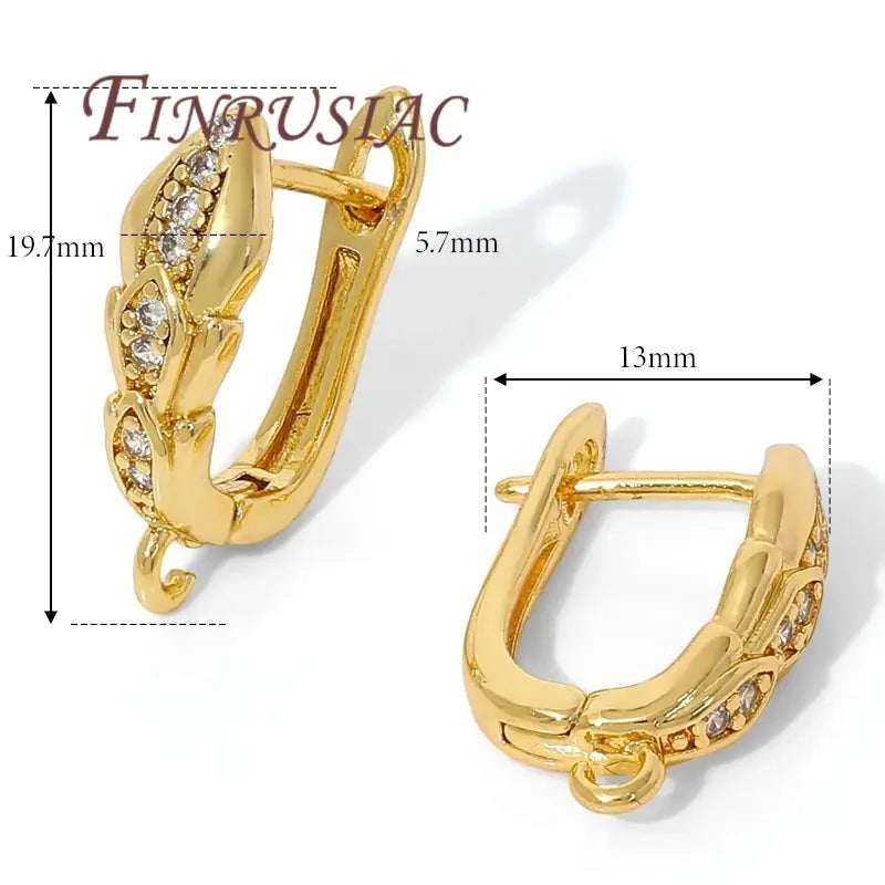 18K Gold Plated,Anti-Allergy Earring Hook Clasps,Supplies For Jewelry,Fasteners Earwires,Earrings Fixtures Accessories Aurexia off